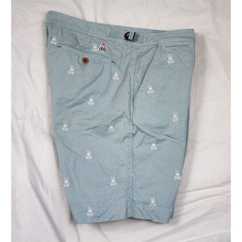 Psycho Bunny Mens Adjustable Waist Flat Front Shorts Size 38 - Picture 4 of 8